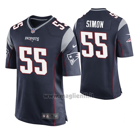 Maglia NFL Game New England Patriots John Simon Blu